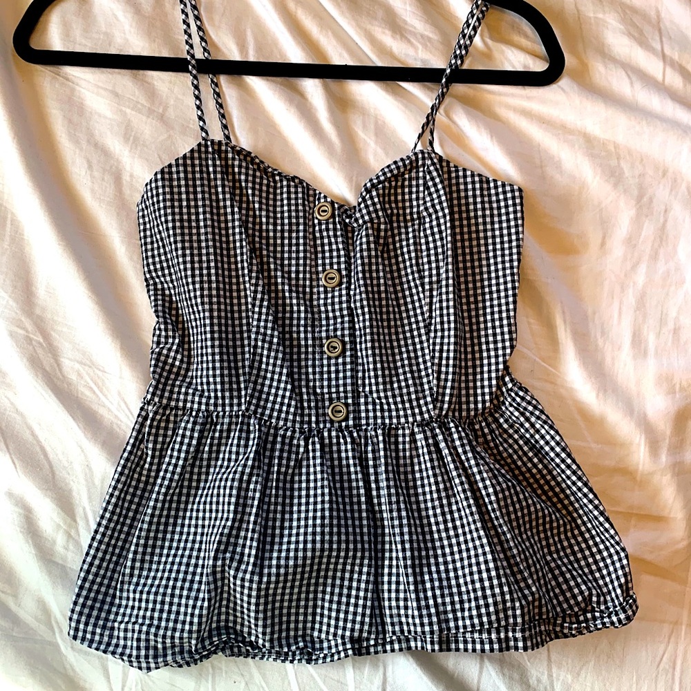 Plaid summer blouse